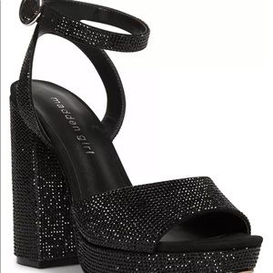 black rhinestone heels